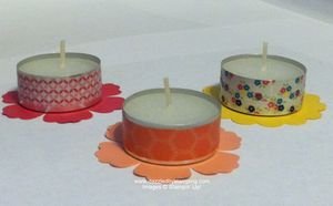 Washi Tape tealight candles, www.dazzledbystamping.com