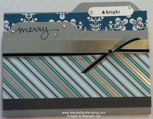 Envelope Punch Board, Winter Frost DSP, www.dazzledbystamping.com