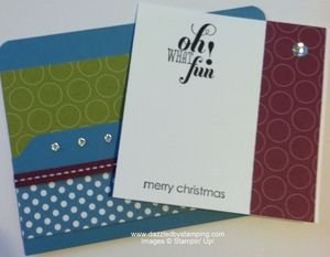 Christmas Messages, Embellished Events, file folder card, www.dazzledbystamping.com