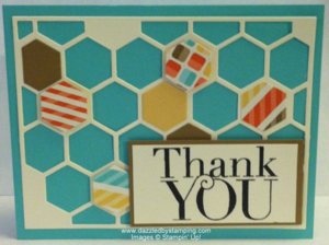 Hexagon Hive Thinlits Die, Retro Fresh, Another Thank You, www.dazzledbystamping.com