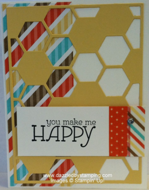 Hexagon Hive Thinlits Die, Happy Watercolor, Retro Fresh DSP & Washi Tape, www.dazzledbystamping.com