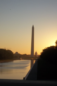 Washington Memorial & Capitol Building at sunrise
