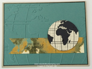 Going Global, Going Places DSP Stack, World Traveler embossing folder, www.dazzledbystamping.com