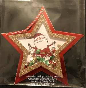 2016 Ornament Exchange, created by Cindy Booth, www.dazzledbystamping.com