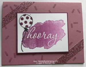 Reverse Words (SAB), Birthday Bright, Glimmer Paper Assortment (SAB), Rich Razzleberry Ombre pad, www.dazzledbystamping.com