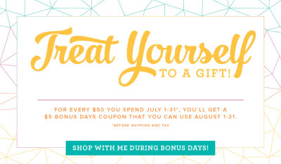 Bonus Days!! $5 coupon code for every $50 in orders