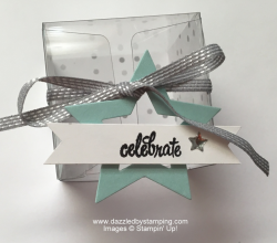Thoughtful Banners, Clear Tiny Treat Boxes, Stars Framelits, www.dazzledbystamping.com