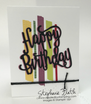 Shadowed Happy Birthday, www.dazzledbystamping.com