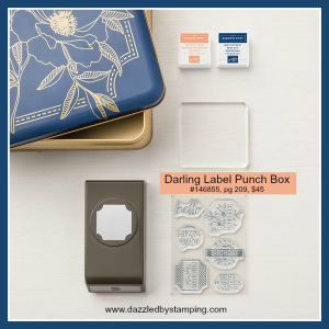 Darling label punch box, www.dazzledbystamping.com