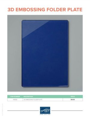 3-D embossing folder plate