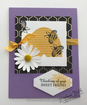 Honey Bee, Daisy Lane, Golden Honey DSP (SAB), www.dazzledbystamping.com