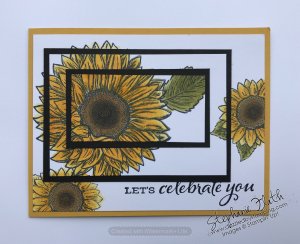 Celebrate Sunflowers, Triple Time Stamping, www.dazzledbystamping.com