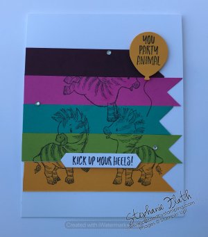 Mystery Stamping, Zany Zebra, Classic Label punch, Balloon Bouquet punch, www.dazzledbystamping.com
