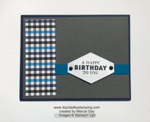 Well Suited Suite, Tasteful Textile 3D folder, Tailored Tag punch, created by Marcia Gay, www.dazzledbystamping.com