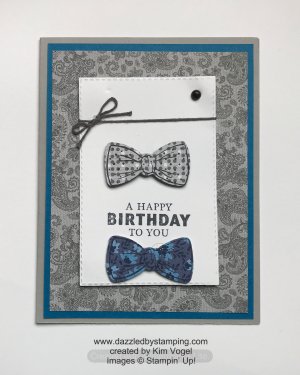 Well Suited Suite, Stitched Rectangles Dies, created by Kim Vogel, www.dazzledbystamping.com