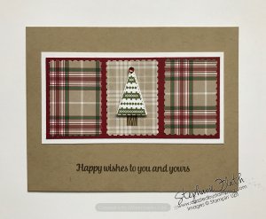 Tree Angle, Stitched Triangle Dies, Plaid Tidings DSP, www.dazzledbystamping.com