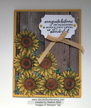 Celebrate Sunflowers, created by Nadine Stolt, www.dazzledbystamping.com