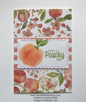 Sweet as a Peach bundle, swap created by Nadine Stolt, www.dazzledbystamping.com