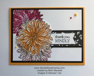 Delicate Dahlias (SAB), Beautifully Penned DSP (SAB), created by Beth Maxwell, www.dazzledbystamping.com