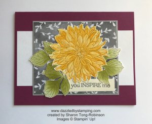 Delicate Dahlias (SAB), Beautifully Penned DSP (SAB), created by Sharon Tong-Robinson, www.dazzledbystamping.com