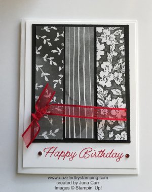 Beautifully Penned DSP (SAB), created by Jena Carr, www.dazzledbystamping.com