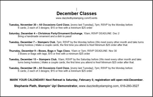 December Classes pic