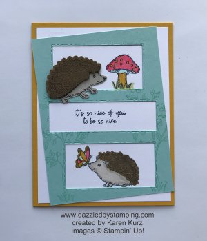 Happy Hedgehogs bundle, created by Karen Kurz, www.dazzledbystamping.com