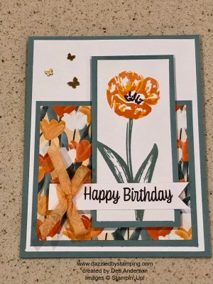 Flowering Tulips, created by Deb Anderson, www.dazzledbstamping.com