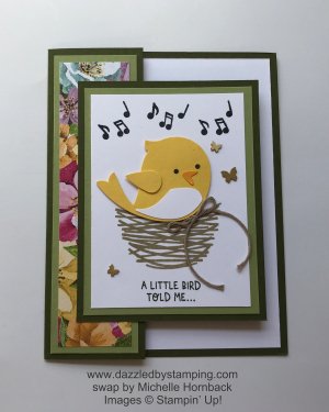 Sweet Songbirds, created by Michelle Hornback, www.dazzledbystamping.com