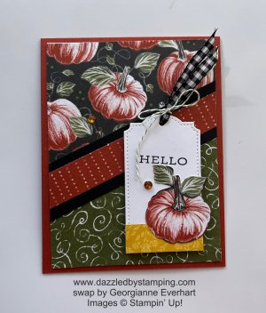 Hello Harvest, created by Georgianne Everhart, www.dazzledbystamping.com