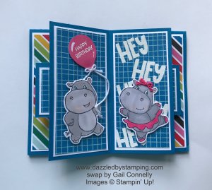 Hippest Hippos and Hippo Dies, swap by Gail Connelly, www.dazzledbystamping.com