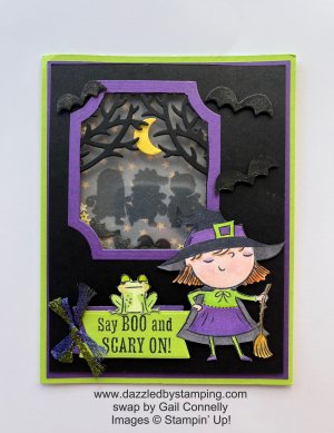 Scary Cute bundle, Best Witches, swap by Gail Connelly, www.dazzledbystamping.com