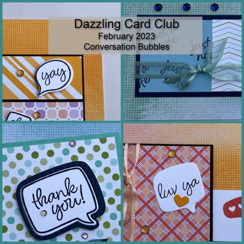Feb Dazzling Card Club--Conversation Bubbles