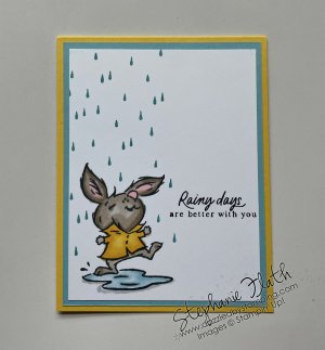 Playing in the Rain, March 2023 Dazzling Card Club, www.dazzledbystamping.com