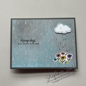 Playing in the Rain, March 2023 Dazzling Card Club, www.dazzledbystamping.com