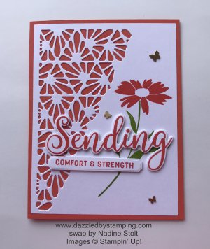 Sending Smiles bundle, Split Card Textures Dies, swap by Nadine Stolt, www.dazzledbystamping.com