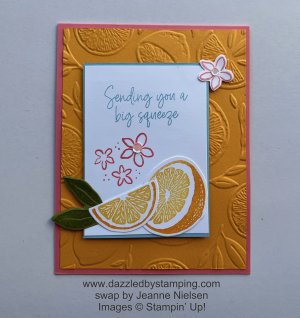 Sweet Citrus bundle, swap from Jeanne Nielsen, www.dazzledbystamping.com