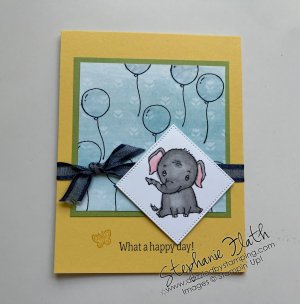 Elephant Parade, SAS baby card, www.dazzledbystamping.com