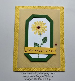 Cheerful Daisies bundle, swap by Angela Waters, www.dazzledbystamping.com