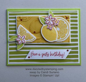 Sweet Citrus bundle, swap from Candi Suriano, www.dazzledbystamping.com