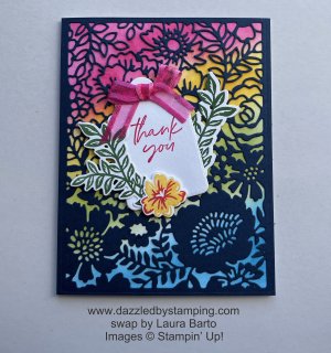 Two-Tone Flora bundle, Something Fancy bundle, swap from Laura Barto, www.dazzledbystamping.com