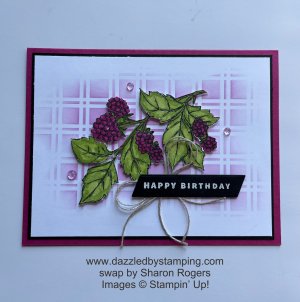 Berry Harvest, swap by Sharon Rogers, www.dazzledbystamping.com