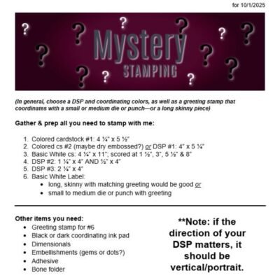 Mystery Stamping is Coming